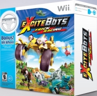 Excitebots: Trick Racing (Bonus! Wii Wheel) Box Art