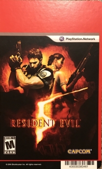 Blockbuster Back Board (Resident Evil 5) Box Art