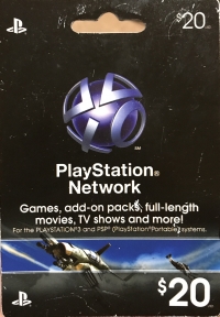PlayStation Network $20 (Warhawk) Box Art
