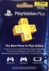 PlayStation Plus: 1 Year Membership $49.99 (PS Plus Logo) Box Art