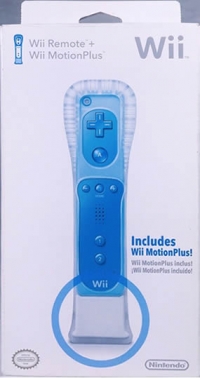 Nintendo Wii Remote + Wii MotionPlus (blue) Box Art