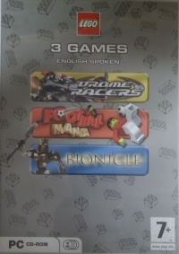 Lego 3 Games: Drome Racers / Football Mania / Bionicle Box Art