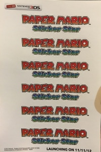 Paper Mario: Sticker Star sticker sheet (logo) Box Art