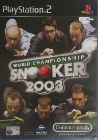 World Championship Snooker 2003 Box Art