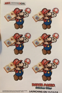 Paper Mario: Sticker Star sticker sheet (Mario) Box Art