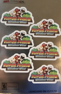 Paper Mario: Sticker Star sticker sheet (Mario / logo) Box Art
