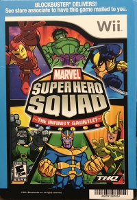 Blockbuster Back Board (Marvel Super Hero Squad: The Infinity Gauntlet) Box Art