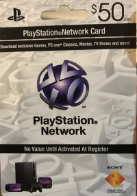 PlayStation Network Card $50 (PSN Logo) Box Art