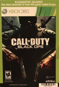Blockbuster Back Board (Call of Duty: Black Ops) Box Art