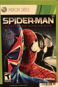 Blockbuster Back Board (Spider-Man: Shattered Dimensions) Box Art
