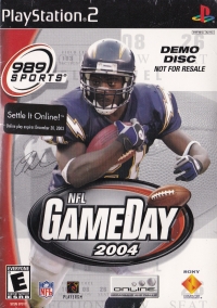 NFL GameDay 2004 Demo Disc Box Art