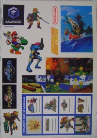 Nintendo Power Stickers & Nintendo Game Cube Memory Card Labels Box Art