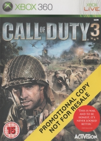 Call of Duty 3 (Promotional Copy) Box Art