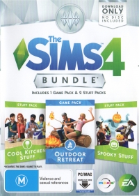 Sims 4 Bundle, The: Outdoor Retreat / Cool Kitchen Stuff / Spooky Stuff Box Art