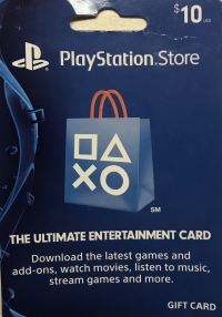 PlayStation Store Gift Card $10 Box Art