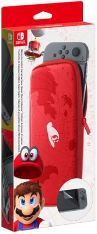 Nintendo Carrying Case & Screen Protector - Super Mario Odyssey Edition Box Art