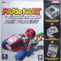 Nintendo GameCube DOL-001 - Mario Kart: Double Dash!! Pak Platino Box Art