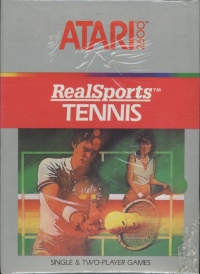 RealSports Tennis (Atari, Corp. / Printed in Hong Kong/Made in China) Box Art