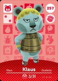 Animal Crossing - #257 Klaus [NA] Box Art