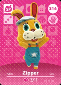 Animal Crossing - #316 Zipper [NA] Box Art