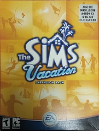 Sims, The: Vacation (PC CD-ROM big box) Box Art