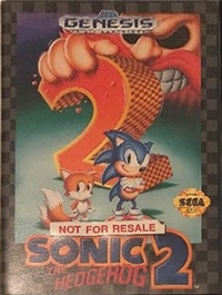 Sonic the Hedgehog 2 (Not for Resale text label) Box Art