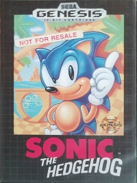 Sonic the Hedgehog (Not for Resale small label) Box Art