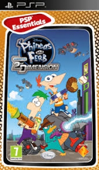 Phineas and Ferb: Across the 2nd Dimension - PSP Essentials Box Art