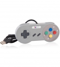 iNNEXT SNES Super Nintendo Controller, Retro USB Super Classic Controller for PC/Mac - Multi Colored Keys Box Art