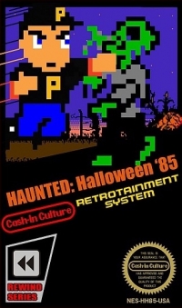 Haunted: Halloween '85 (green cartridge) Box Art