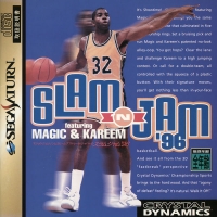 Magic Johnson to Kareem Abdul-Jabbar no Slam Jam '96 Box Art
