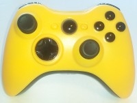 Xbox 360 Wireless Controller - Modded Yellow and Black Box Art