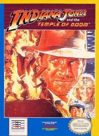 Indiana Jones and the Temple of Doom (grey cartridge) Box Art