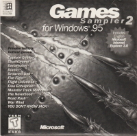 Games Sampler 2 for Windows 95 Disc Box Art