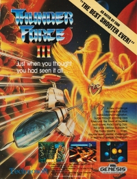 Thunder Force III ad flyer Box Art