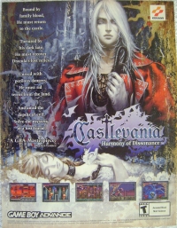 Castlevania: Harmony of Dissonance promotional flyer Box Art