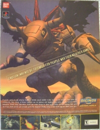 Digimon World promotional flyer Box Art