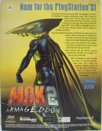 MDK2: Armageddon promotional flyer (ESRB RP) Box Art