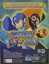 Mega Man & Bass promotional flyer Box Art