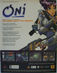 Oni Promotional Flyer (ESRB T left) Box Art