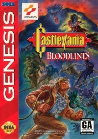 Castlevania: Bloodlines (cardboard slidebox) Box Art