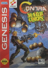 Contra: Hard Corps (cardboard box) Box Art