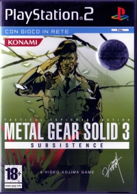 Metal Gear Solid 3: Subsistence [IT] Box Art