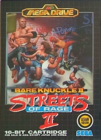 Bare Knuckle II: Streets of Rage II (English cover) Box Art