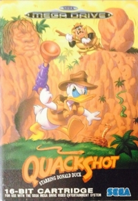 Quackshot Starring Donald Duck (silver cart) Box Art