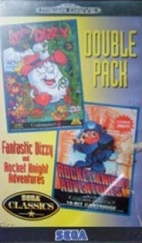 Double Pack: Fantastic Dizzy and Rocket Knight Adventures Box Art
