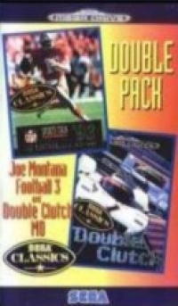 Double Pack: Joe Montana Football 3 and Double Clutch MD Box Art