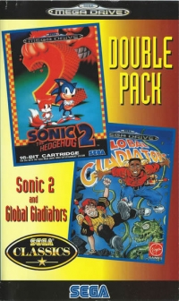 Double Pack: Sonic 2 and Global Gladiators Box Art