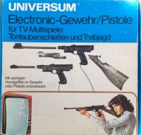 Universum Electronic-Gewehr/Pistole für TV-Multispiele: Tontaubenschießen und Treibjagd Box Art
