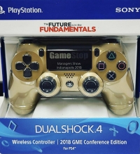 Sony DualShock 4 Wireless Controller CUH-ZCT2U - 2018 GME Conference Edition (gold) Box Art